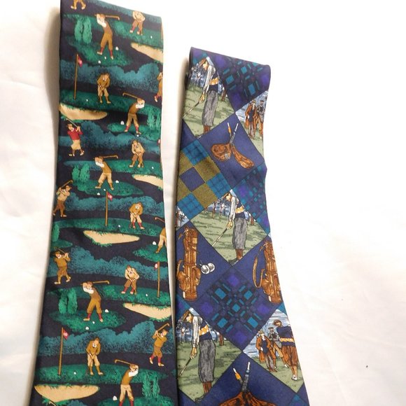 Ruff Hewn and Allyn Golf Theme Neck Ties - Picture 1 of 6